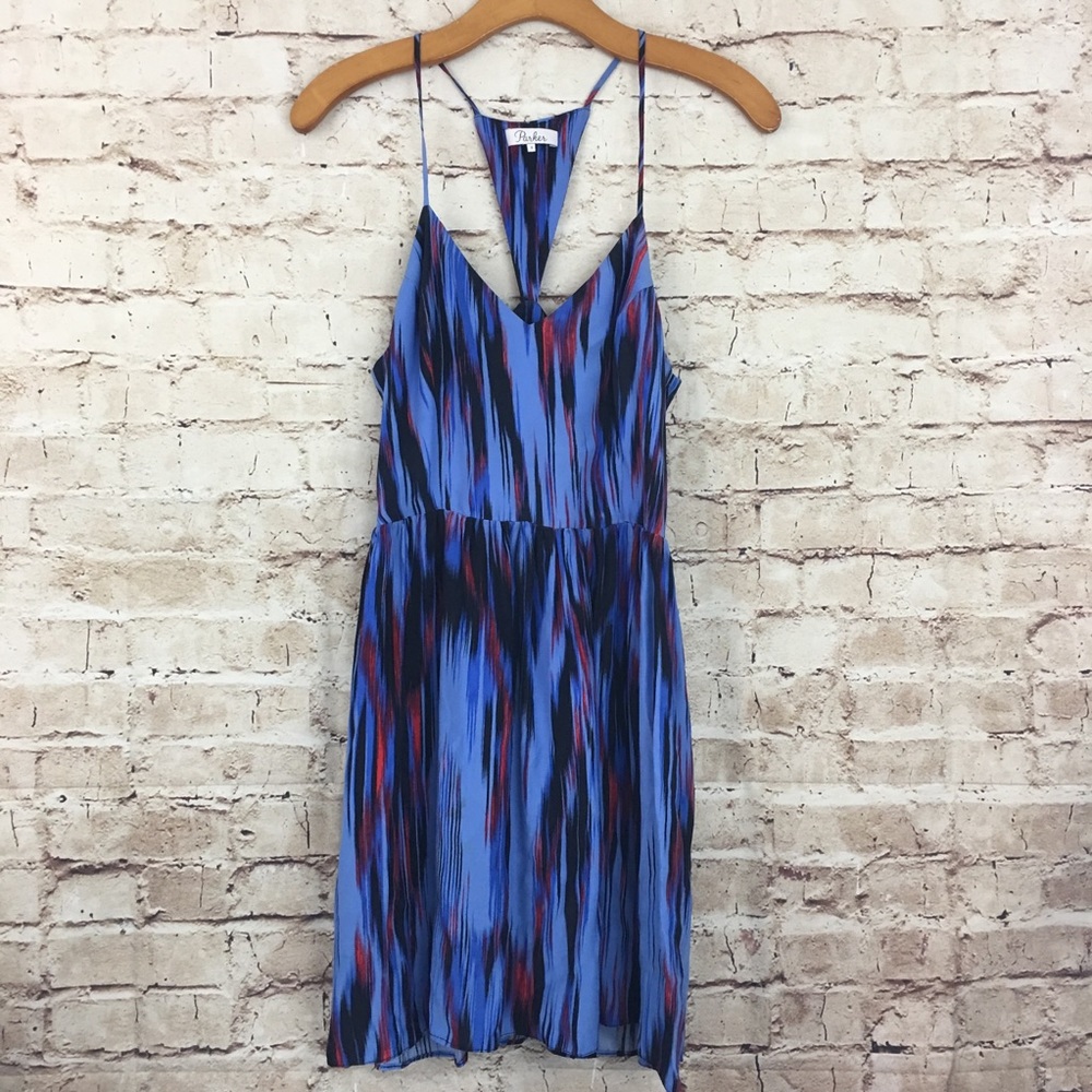 Parker Blue Cocktail Dress Small